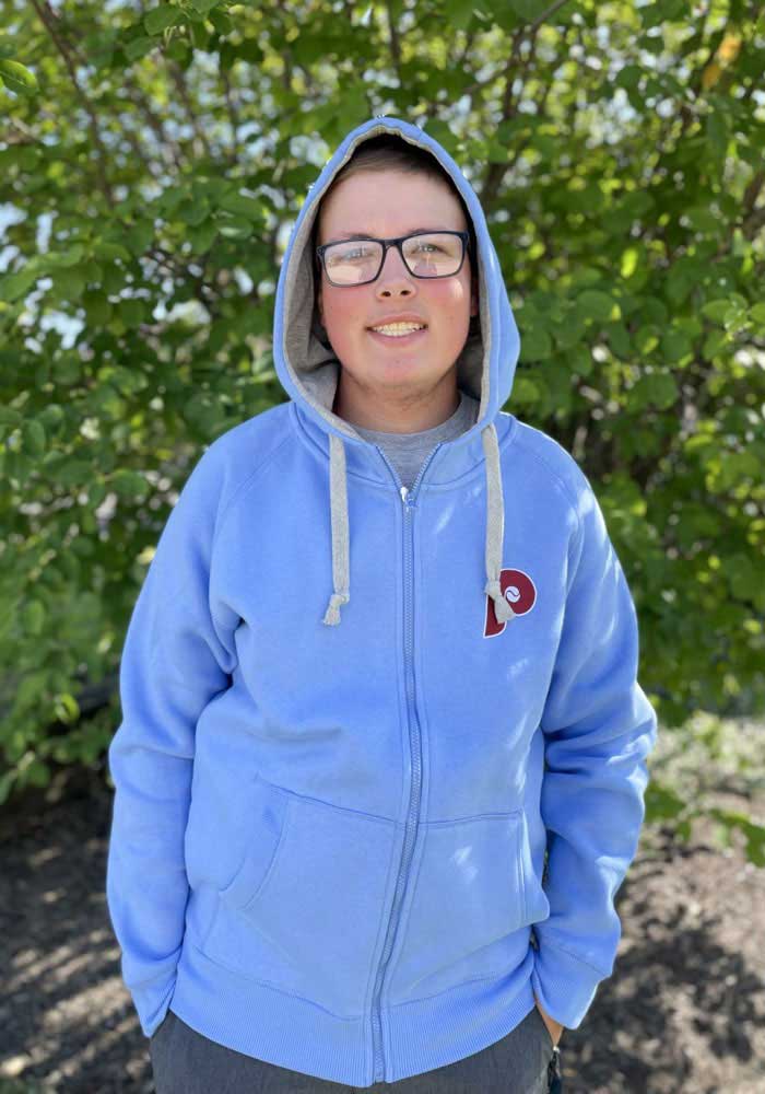 Antigua Philadelphia Phillies Mens LIGHT BLUE Victory Full Zip