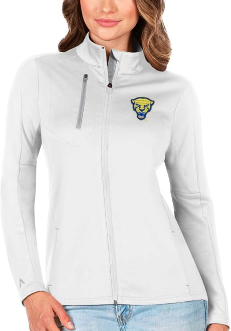 Womens Pitt Panthers White Antigua Generation Mascot Light Weight Jacket