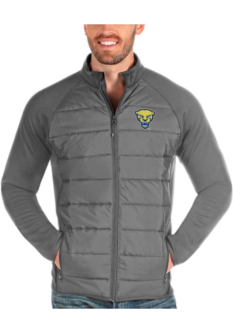 Mens Pitt Panthers Charcoal Antigua Altitude Medium Weight Jacket