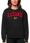Main image for Antigua Chicago Blackhawks Womens Black Victory Crew Sweatshirt