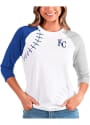 Kansas City Royals Womens Antigua Fastball T-Shirt - White