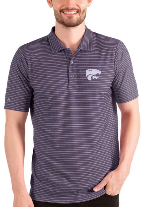 Mens K-State Wildcats Purple Antigua Esteem Short Sleeve Polo Shirt