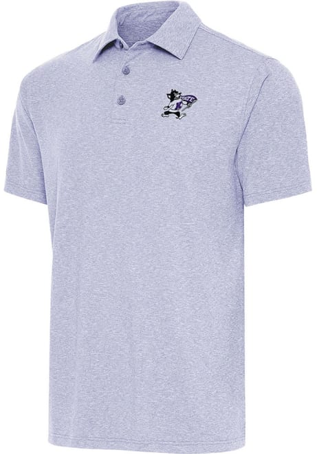 Mens K-State Wildcats Lavender Antigua Par Three Willie Short Sleeve Polo Shirt