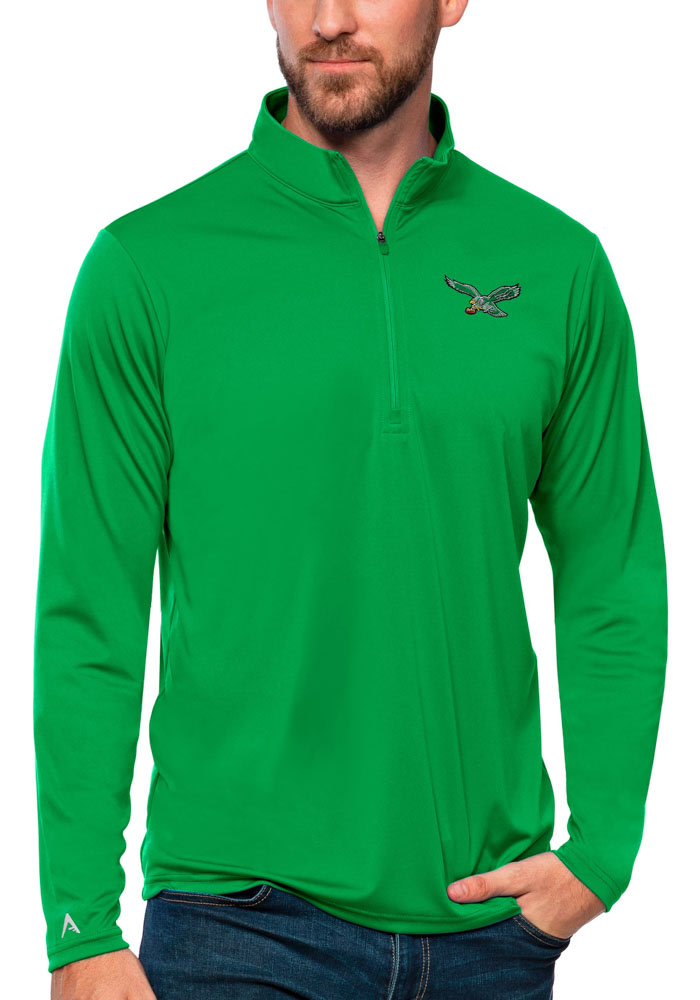 EAGLE KENSO サッカーシャツ XL Antigua Philadelphia Eagles Mens KELLYGREEN Tribute Qzip Pullover