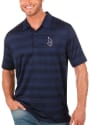 Duquesne Dukes Antigua Compass Tonal Stripe Polo Shirt - Navy Blue