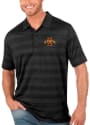 Iowa State Cyclones Antigua Compass Tonal Stripe Polo Shirt - Black