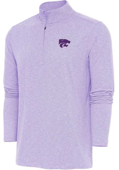 Mens K-State Wildcats Lavender Antigua Hunk 1/4 Zip Pullover