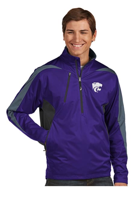 Mens K-State Wildcats Purple Antigua Discover Pullover Jackets