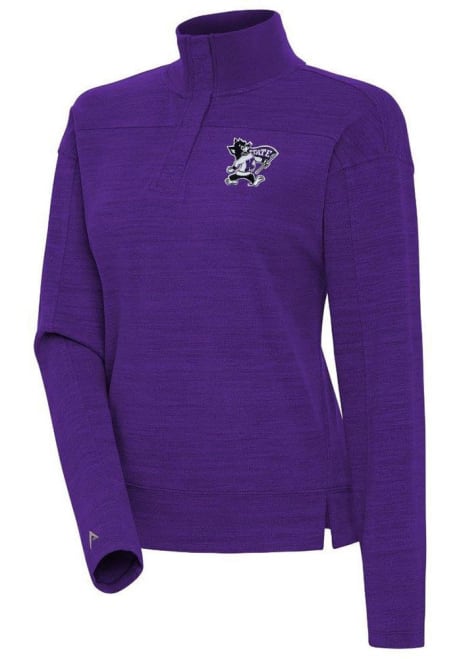 Womens K-State Wildcats Purple Antigua Connection Qtr Zip