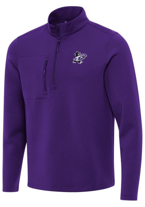 Mens K-State Wildcats Purple Antigua Insider Qtr Zip Pullover