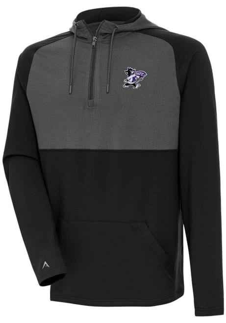 Mens K-State Wildcats Black Antigua Fearless Sand Long Sleeve Hoodie