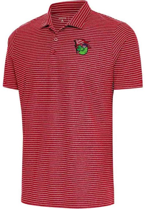 Antigua Philadelphia Phillies Mens Red Esteem Short Sleeve Polo