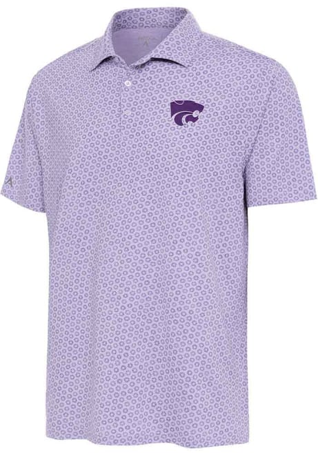 Mens K-State Wildcats Lavender Antigua Flicker Short Sleeve Polo Shirt