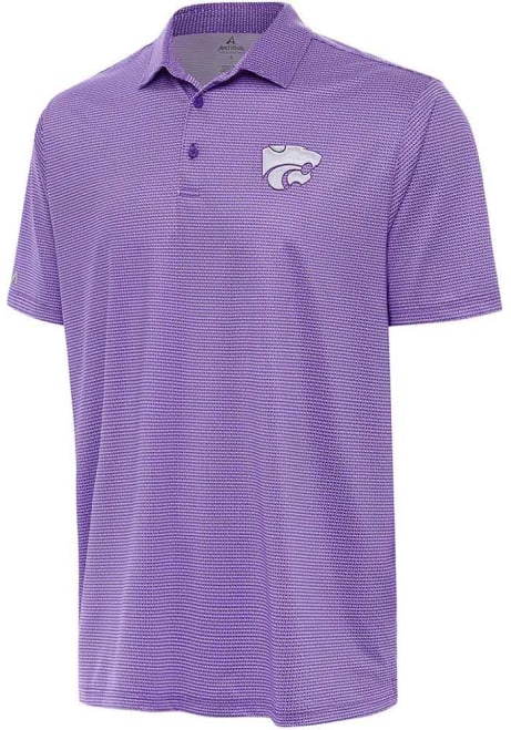 Mens K-State Wildcats Purple Antigua Rings Short Sleeve Polo Shirt