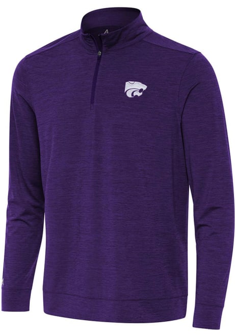 Mens K-State Wildcats Purple Antigua Bright 1/4 Zip Pullover