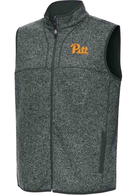 Mens Pitt Panthers Charcoal Antigua Fortune Vest