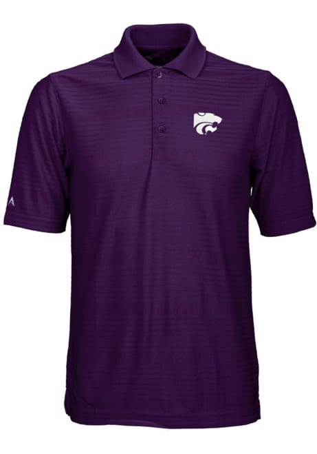 Mens K-State Wildcats Purple Antigua Illusion Short Sleeve Polo Shirt