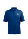 Kansas Jayhawks Antigua Pique Xtra-Lite Polo Shirt - Blue