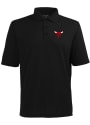 Antigua Chicago Bulls Black Pique Short Sleeve Polo Shirt