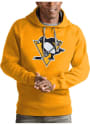 Pittsburgh Penguins Antigua Victory Hooded Sweatshirt - Gold