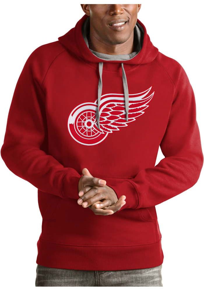 Red wings zip online up hoodie