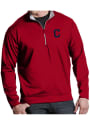 Cleveland Indians Antigua Leader 1/4 Zip Pullover - Red