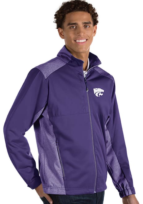 Mens K-State Wildcats Purple Antigua Revolve Medium Weight Jacket