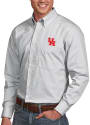 Houston Cougars Antigua Dynasty Dress Shirt - Silver