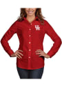 Houston Cougars Womens Antigua Dynasty Dress Shirt - Red