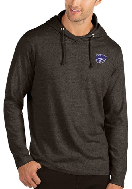 Mens K-State Wildcats Black Antigua Launch Long Sleeve Fashion Hood