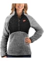 Detroit Red Wings Womens Antigua Surround 1/4 Zip Pullover - Black