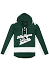 Main image for Mens Michigan State Spartans Green Homefield Script Hockey Long Sleeve Fashion Hood