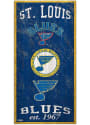 St Louis Blues 6X12 Heritage Logos Sign