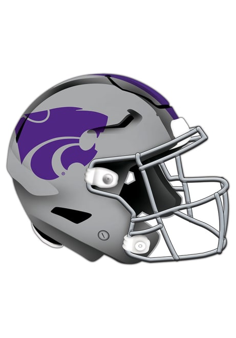 Purple K-State Wildcats 24in Helmet Cutout Sign