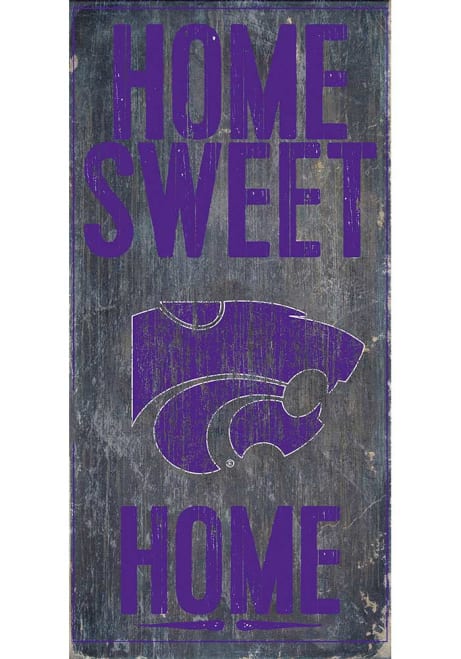 Purple K-State Wildcats Home Sweet Home Sign