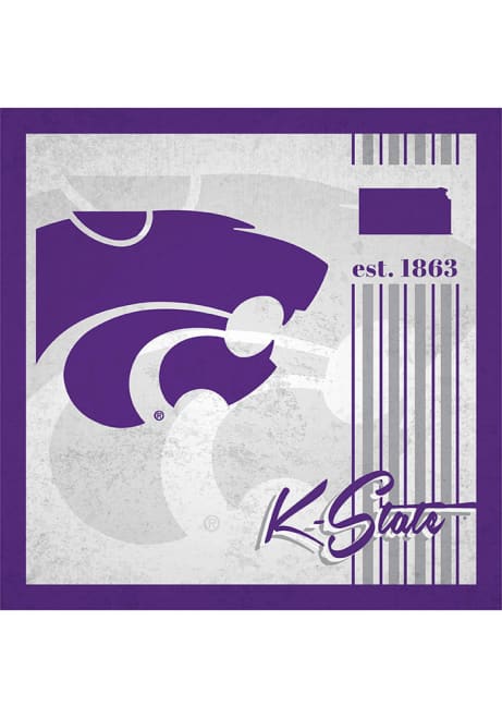 Purple K-State Wildcats Album Sign