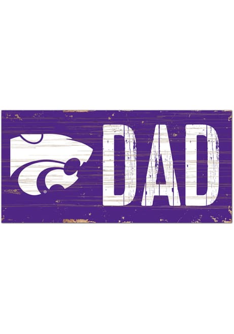 Purple K-State Wildcats DAD Sign