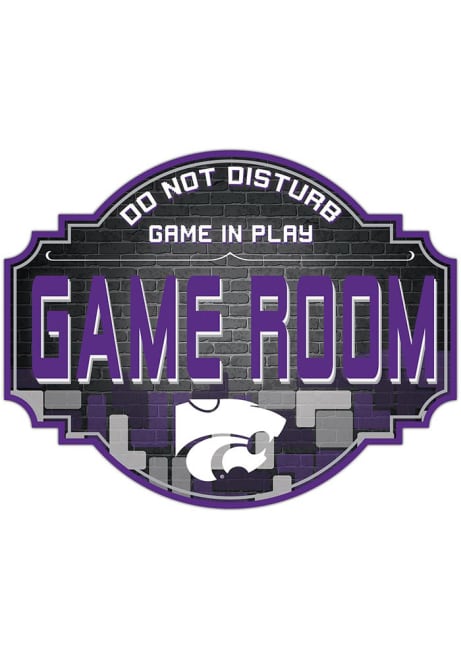 Purple K-State Wildcats 12 Inch Game Room Tavern Sign