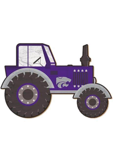 Purple K-State Wildcats Tractor Cutout Sign