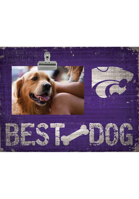 Purple K-State Wildcats Best Dog Clip Picture Frame