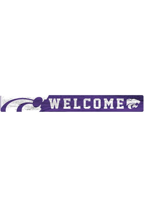 Purple K-State Wildcats Welcome Strip Sign