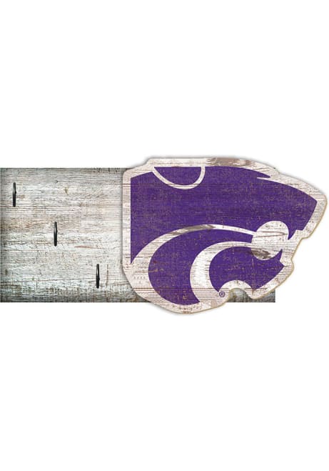 Purple K-State Wildcats Key Holder Sign