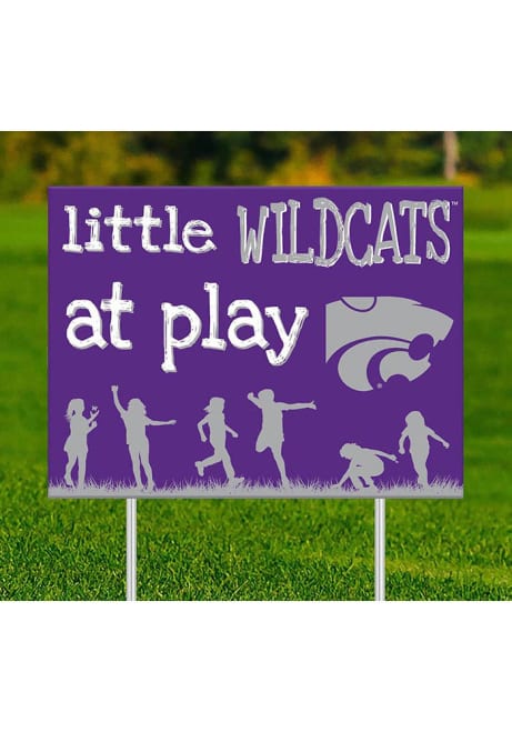 Purple K-State Wildcats Little Fans at Play Yard Sign