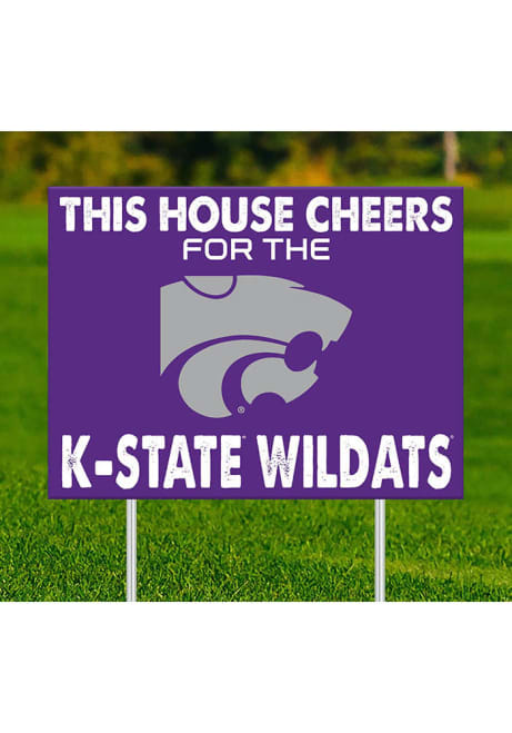 Purple K-State Wildcats This House Cheers For Yard Sign