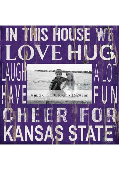 Purple K-State Wildcats In This House 10x10 Picture Frame