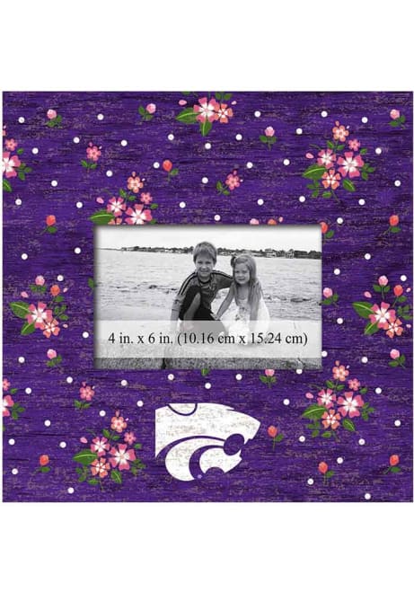 Purple K-State Wildcats Floral Picture Frame