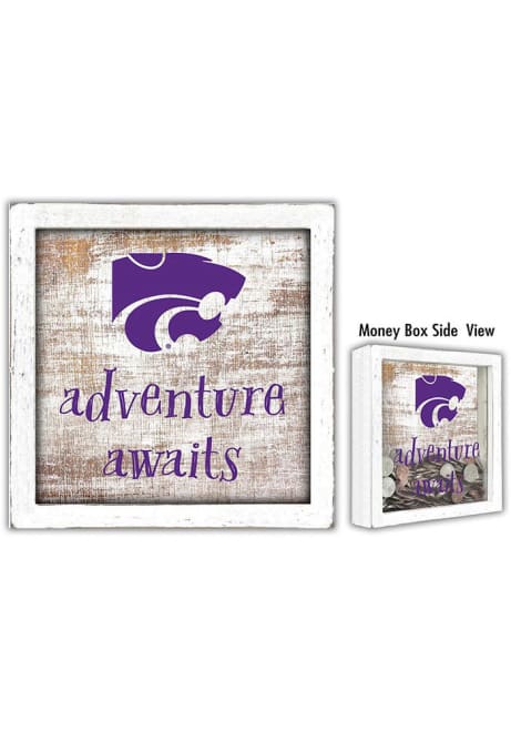 Purple K-State Wildcats Adventure Awaits Box Sign