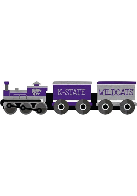 Purple K-State Wildcats Train Cutout Sign