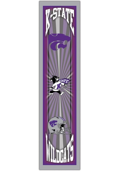 Purple K-State Wildcats Throwback Sign