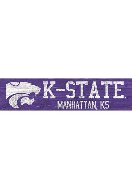 Purple K-State Wildcats 6x24 Sign